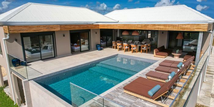 1.Location Villa piscine vue mer St François Guadeloupe_Vue ensemble